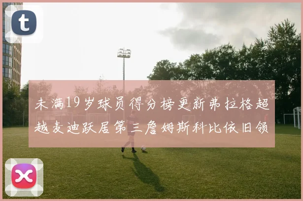 未满19岁球员得分榜更新弗拉格超越麦迪跃居第三詹姆斯科比依旧领跑